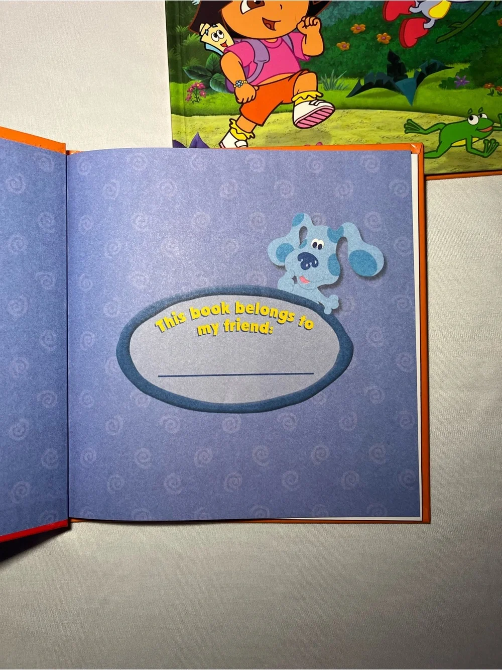 Lot of 4 Vintage Nick Jr Book Club HC Books Scholastic Dora Blues Clues